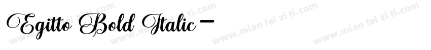Egitto Bold Italic字体转换